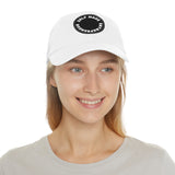 A person working hard to better his/herself - Self-Made Entrepreneur Hat with Leather Patch (Round) - Breakthrough Collection