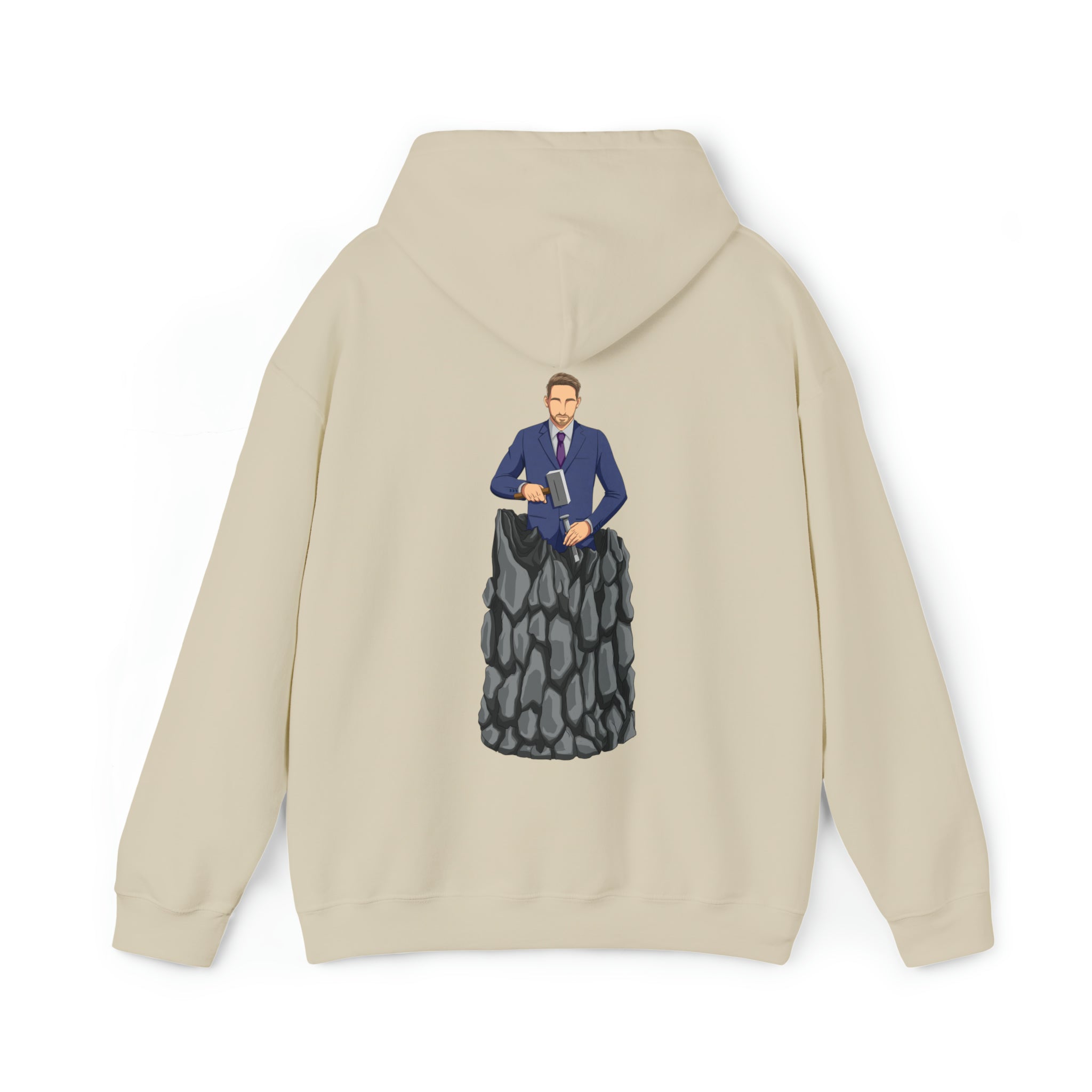 A person working hard to better his/herself - Heavy Blend™ Self-Made Hoodie - Man #8 - Breakthrough Collection