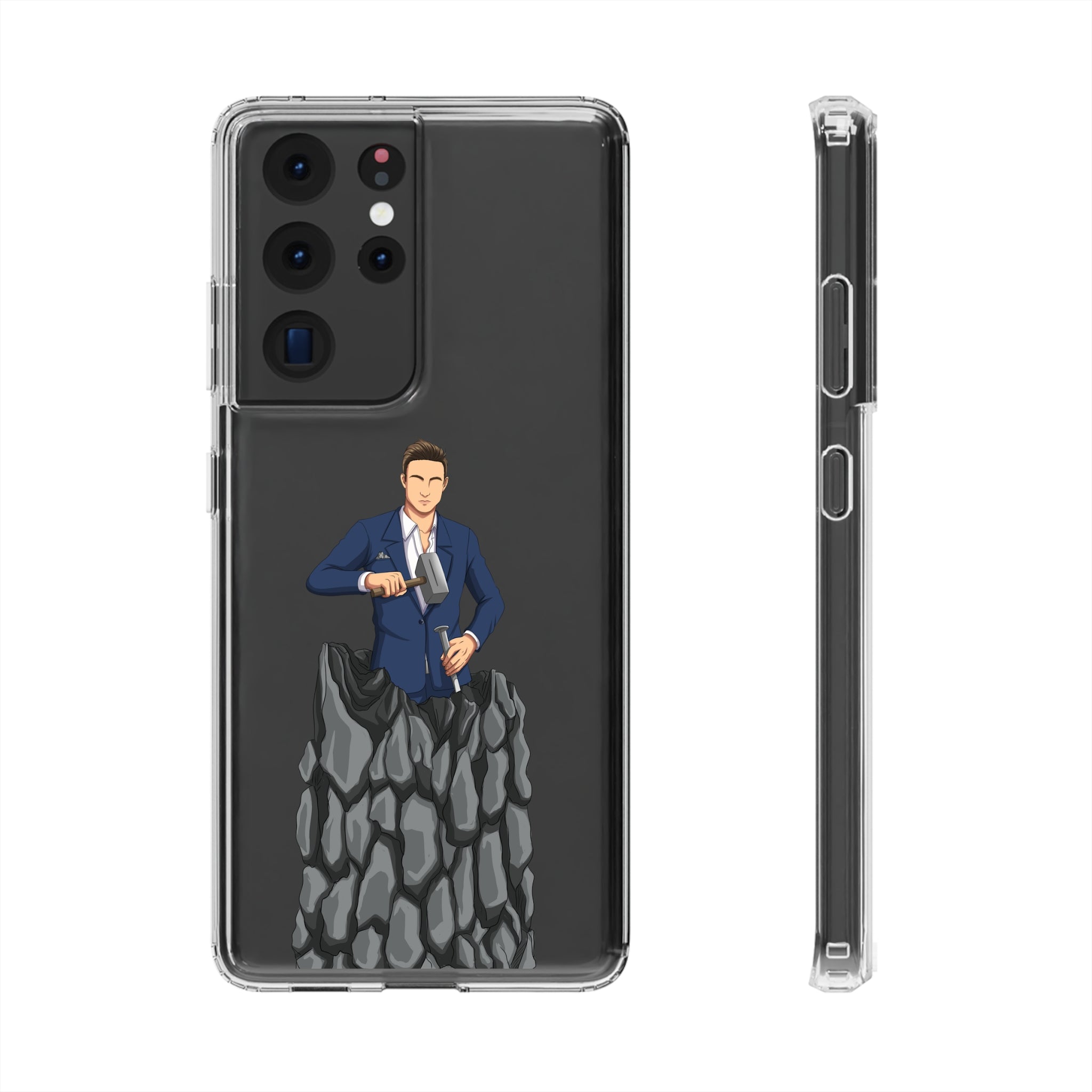 A person working hard to better his/herself - Clear Case - Self-Made Man #5 - Breakthrough Collection