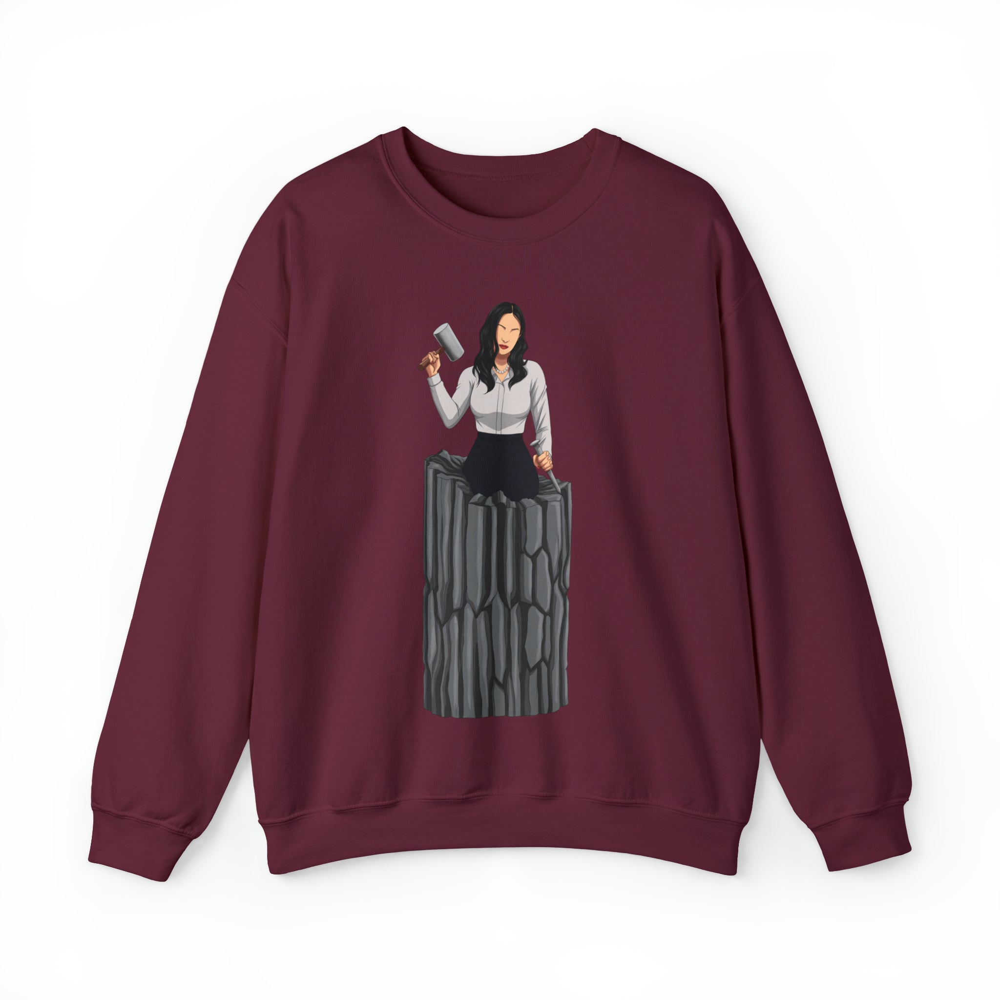 A person working hard to better his/herself - Self-Made Sweatshirt Heavy Blend™ Crewneck - Woman #14