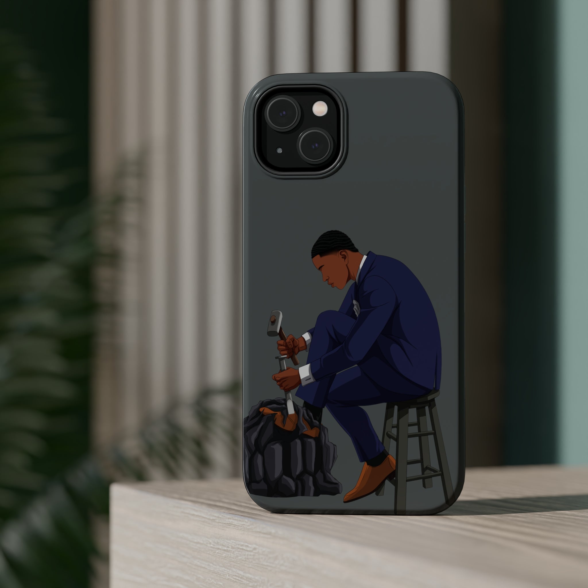A person working hard to better his/herself - MagSafe Tough Case - Self-Made Man #11 - Breakthrough Collection