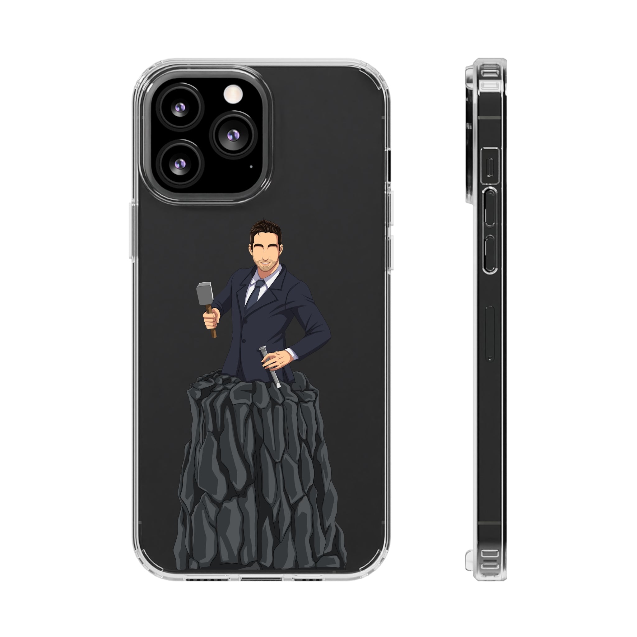 A person working hard to better his/herself - Clear Case - Self-Made Man #3 - Breakthrough Collection