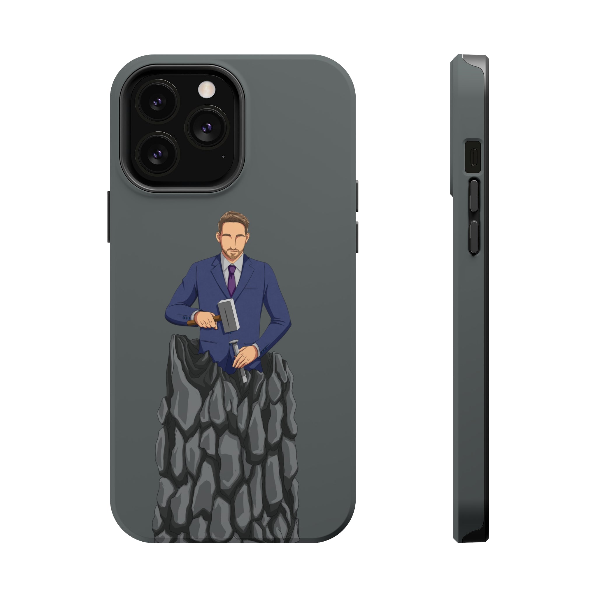 A person working hard to better his/herself - MagSafe Tough Case - Self-Made Man #8 - Breakthrough Collection