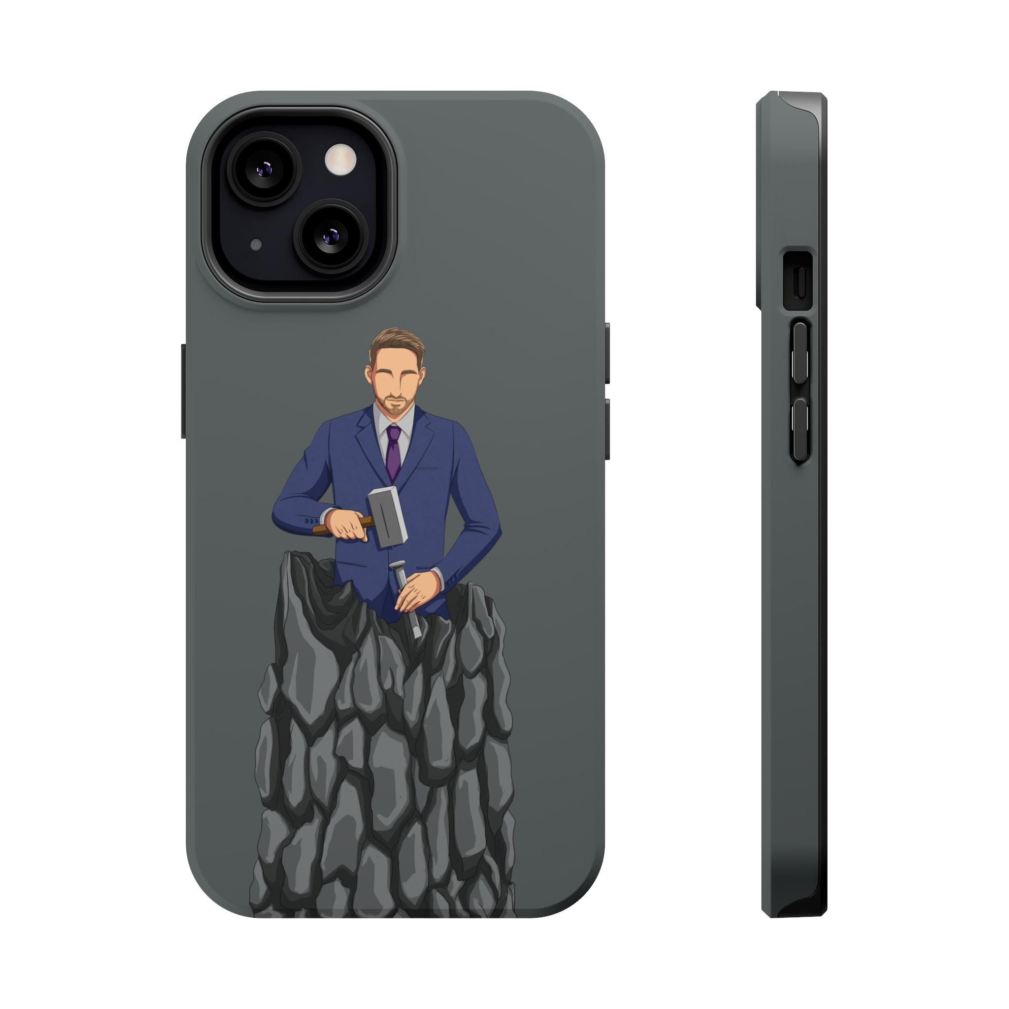 A person working hard to better his/herself - MagSafe Tough Case - Self-Made Man #8 - Breakthrough Collection