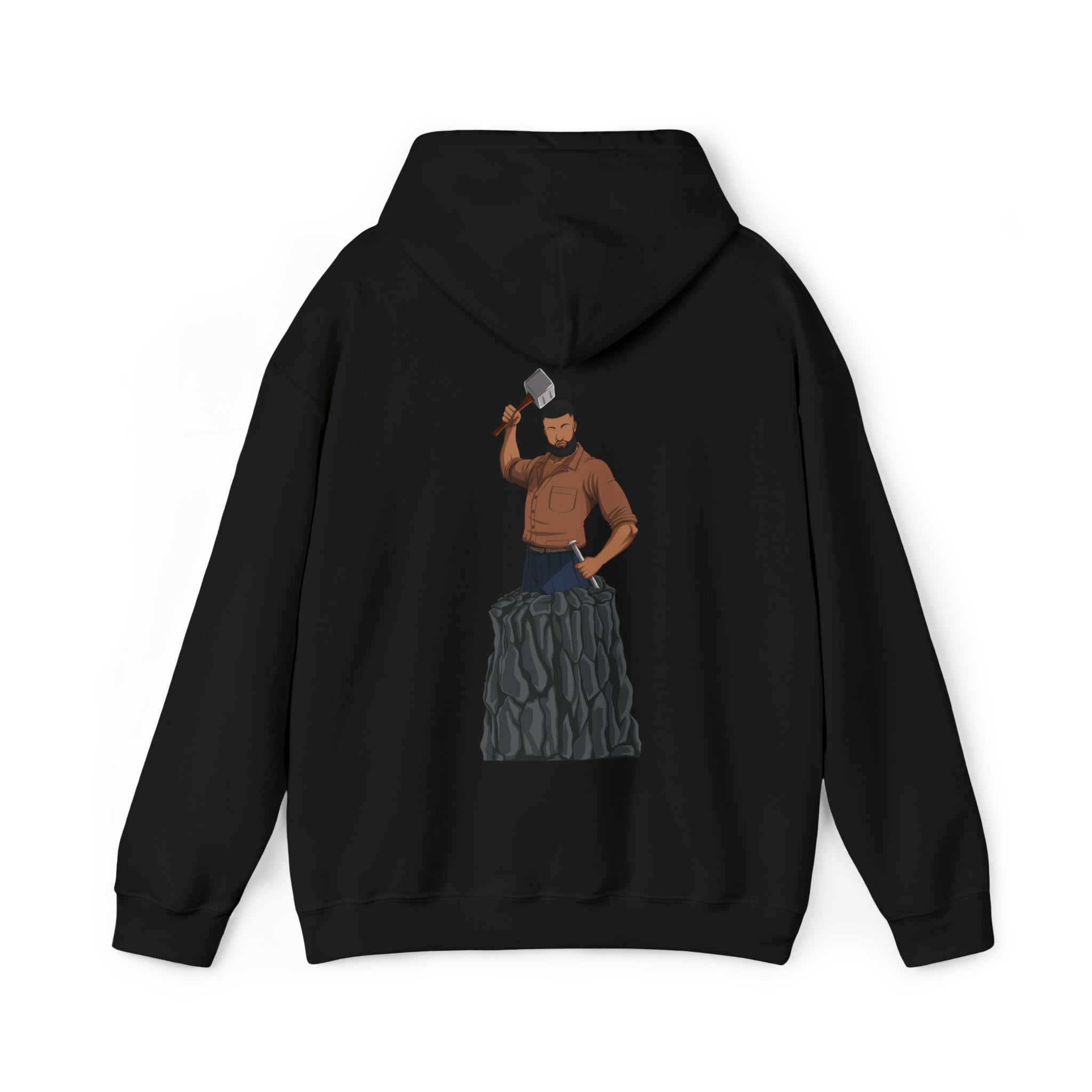 A person working hard to better his/herself - Heavy Blend™ Self-Made Hoodie - Man #9 - Breakthrough Collection