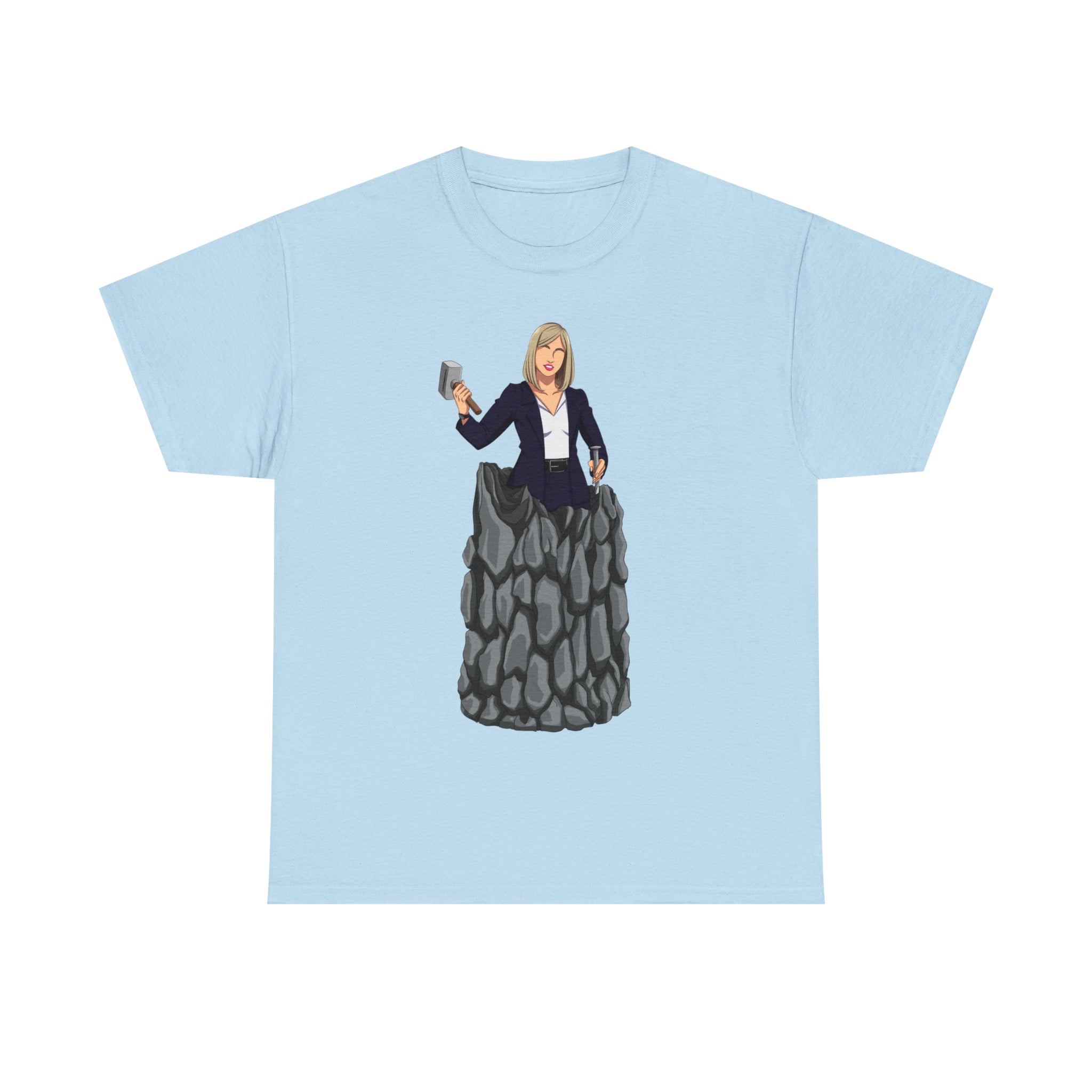 A person working hard to better his/herself - Heavy Cotton Self-Made T-shirt - self-made woman #3 - Breakthrough Collection