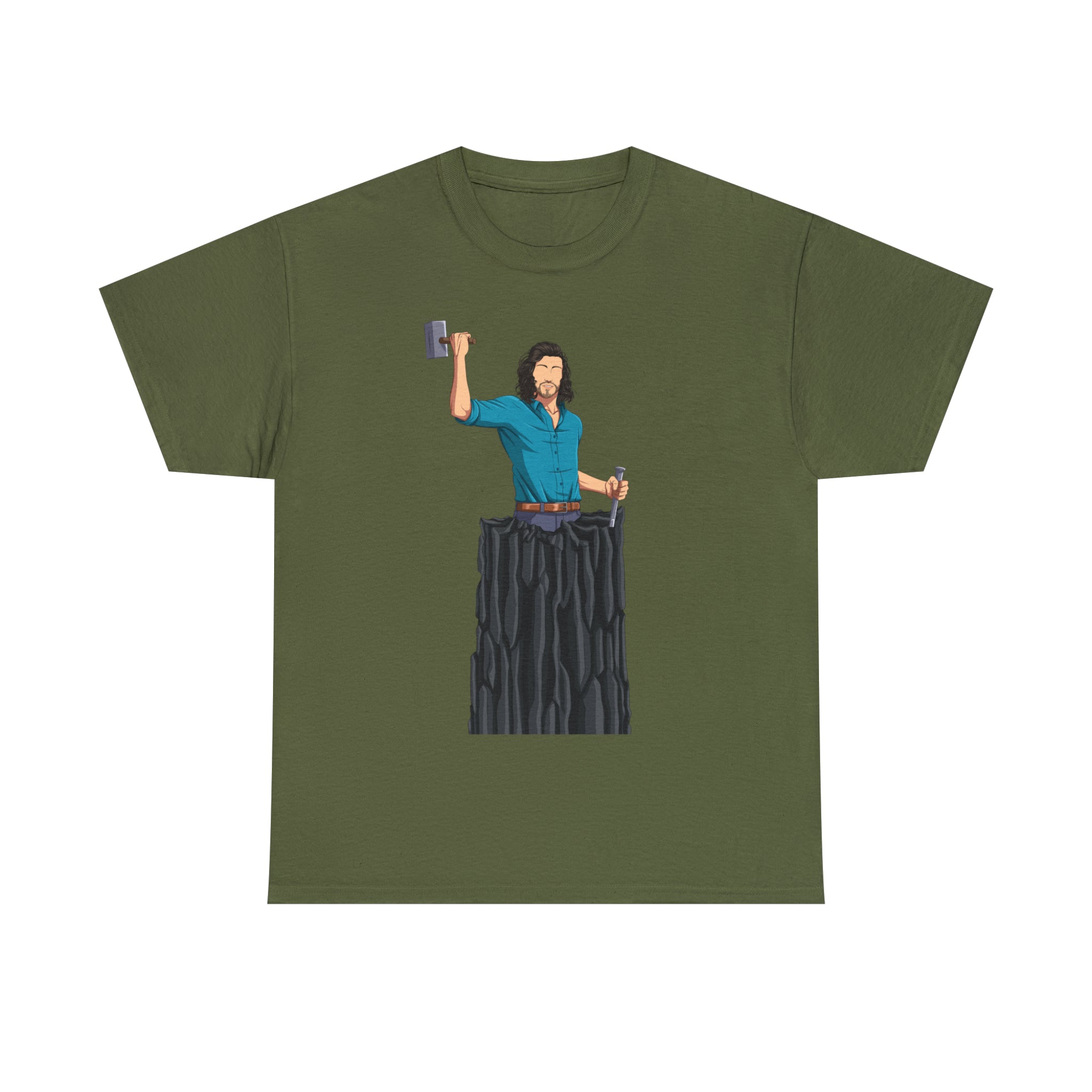 A person working hard to better his/herself - Heavy Cotton Self-Made T-shirt - Self-Made Man #10 - Breakthrough Collection