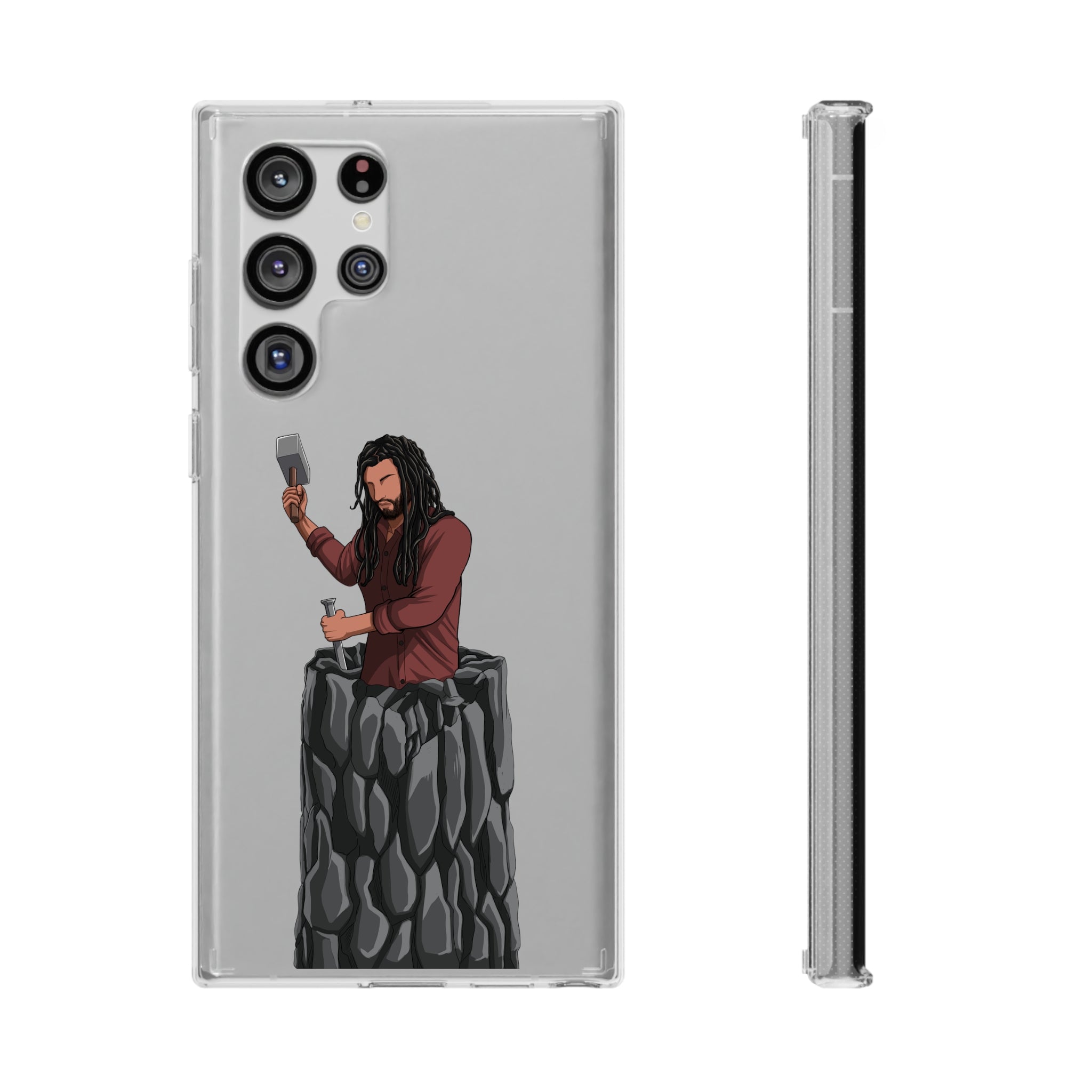 A person working hard to better his/herself - Clear Case - Self-Made Man #2 - Breakthrough Collection
