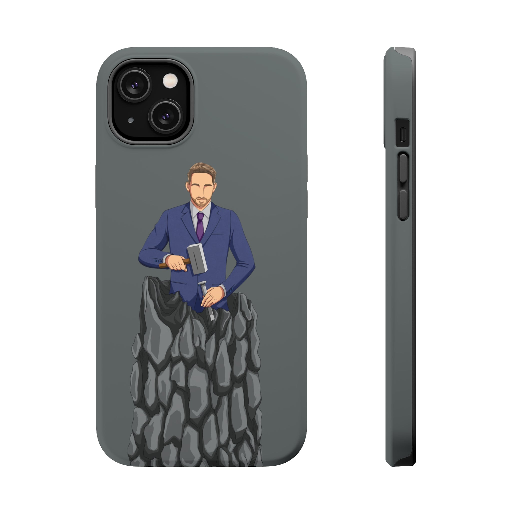 A person working hard to better his/herself - MagSafe Tough Case - Self-Made Man #8 - Breakthrough Collection