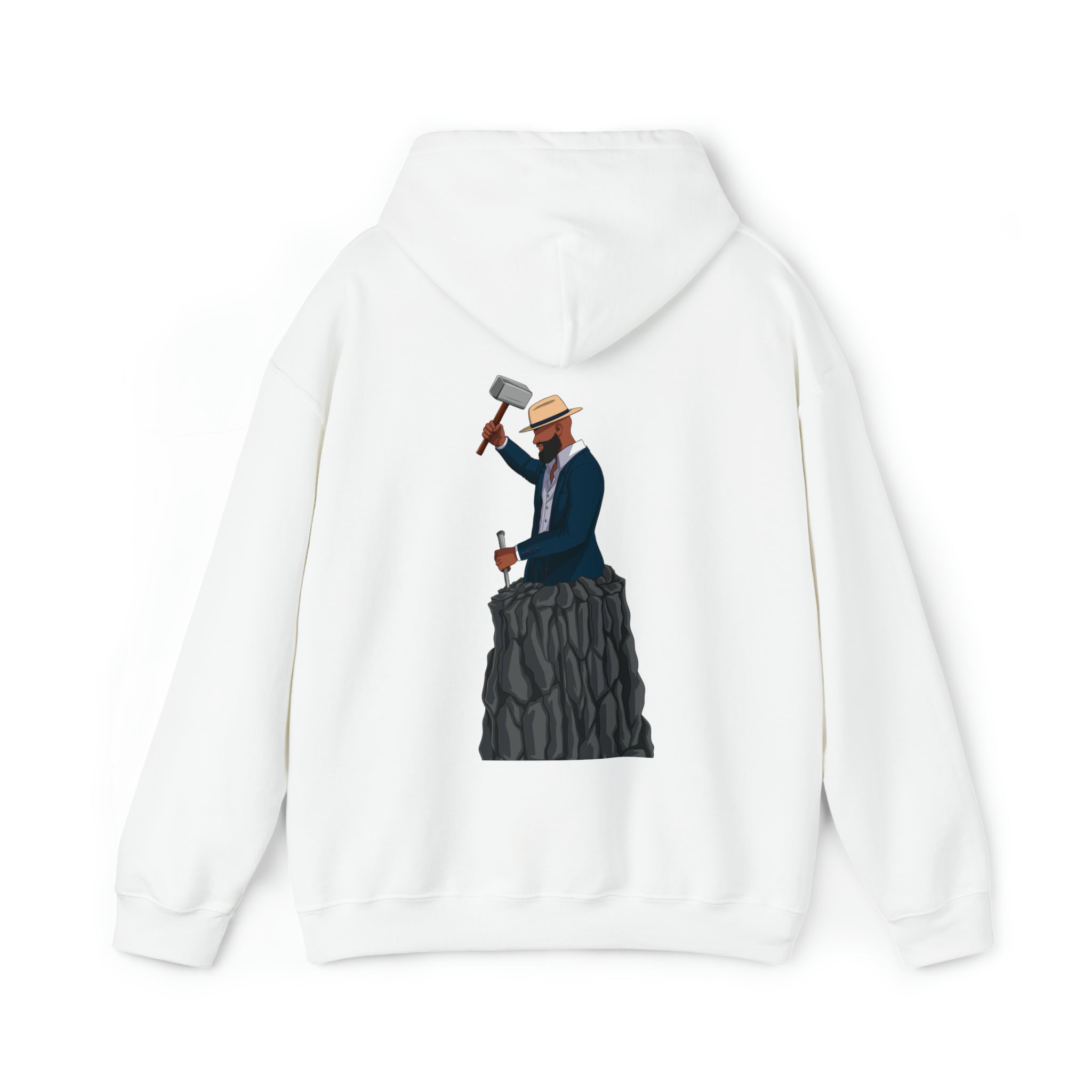 A person working hard to better his/herself - Heavy Blend™ Hoodie - Man #7 - Breakthrough Collection