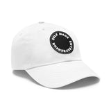 A person working hard to better his/herself - Self-Made Entrepreneur Hat with Leather Patch (Round) - Breakthrough Collection