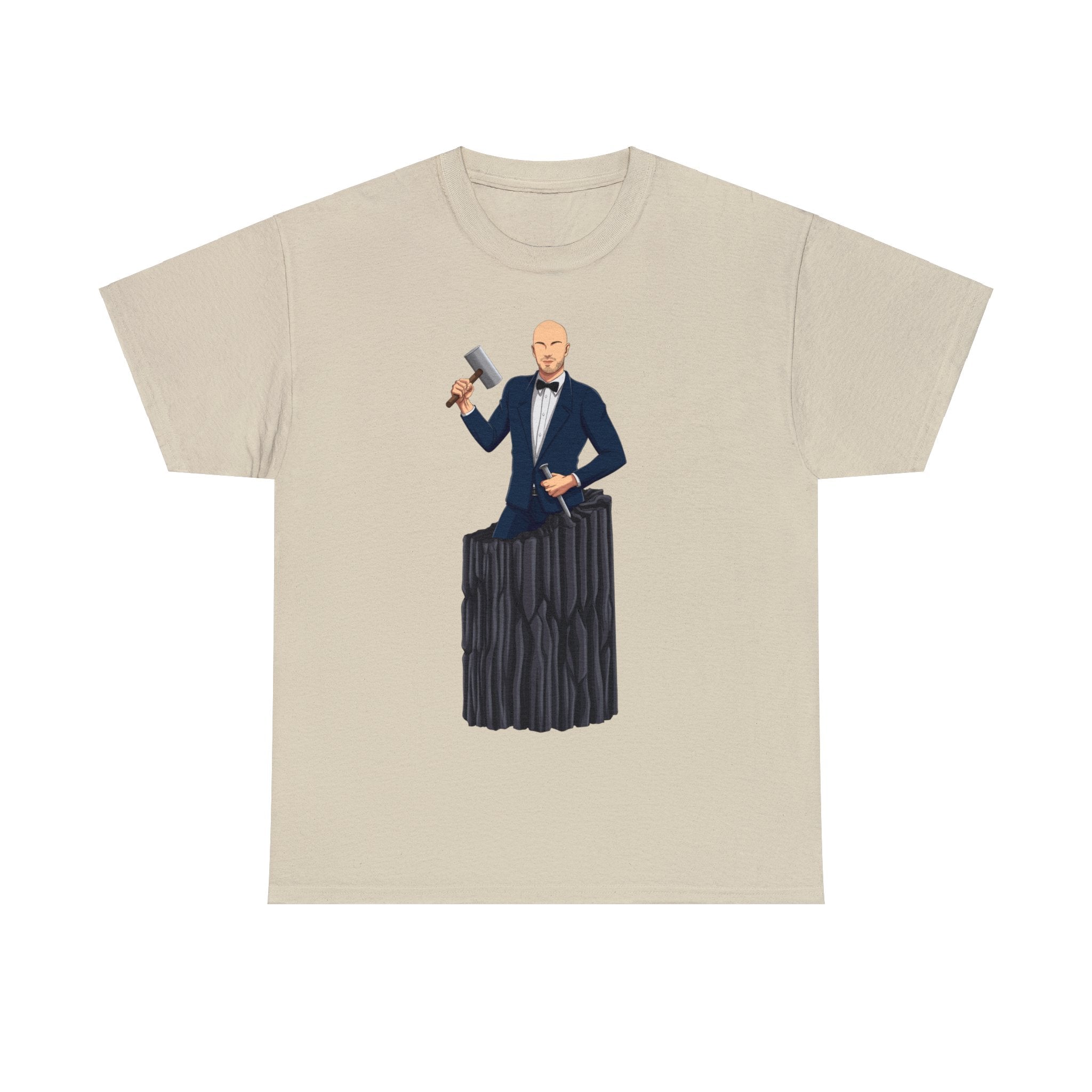 A person working hard to better his/herself - Heavy Cotton Self-Made T-shirt - Man #16