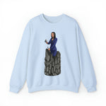 A person working hard to better his/herself - Self-Made Sweatshirt Heavy Blend™ Crewneck - woman #2 - Breakthrough Collection