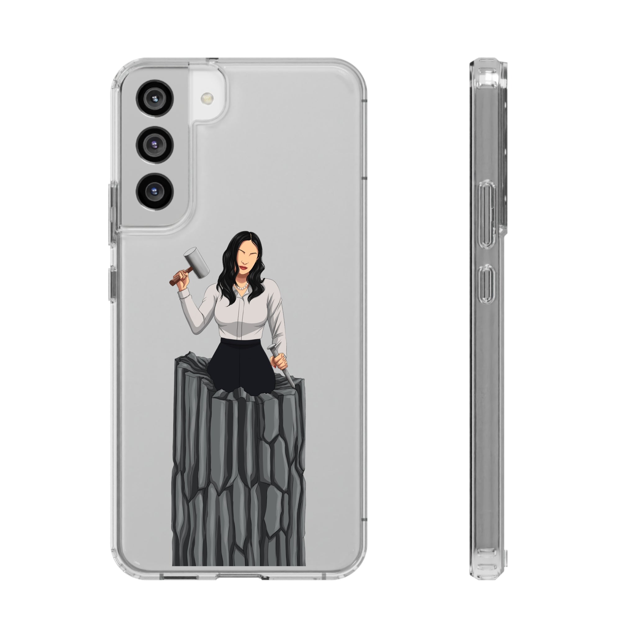 A person working hard to better his/herself - Clear Case - Self-Made Woman #14