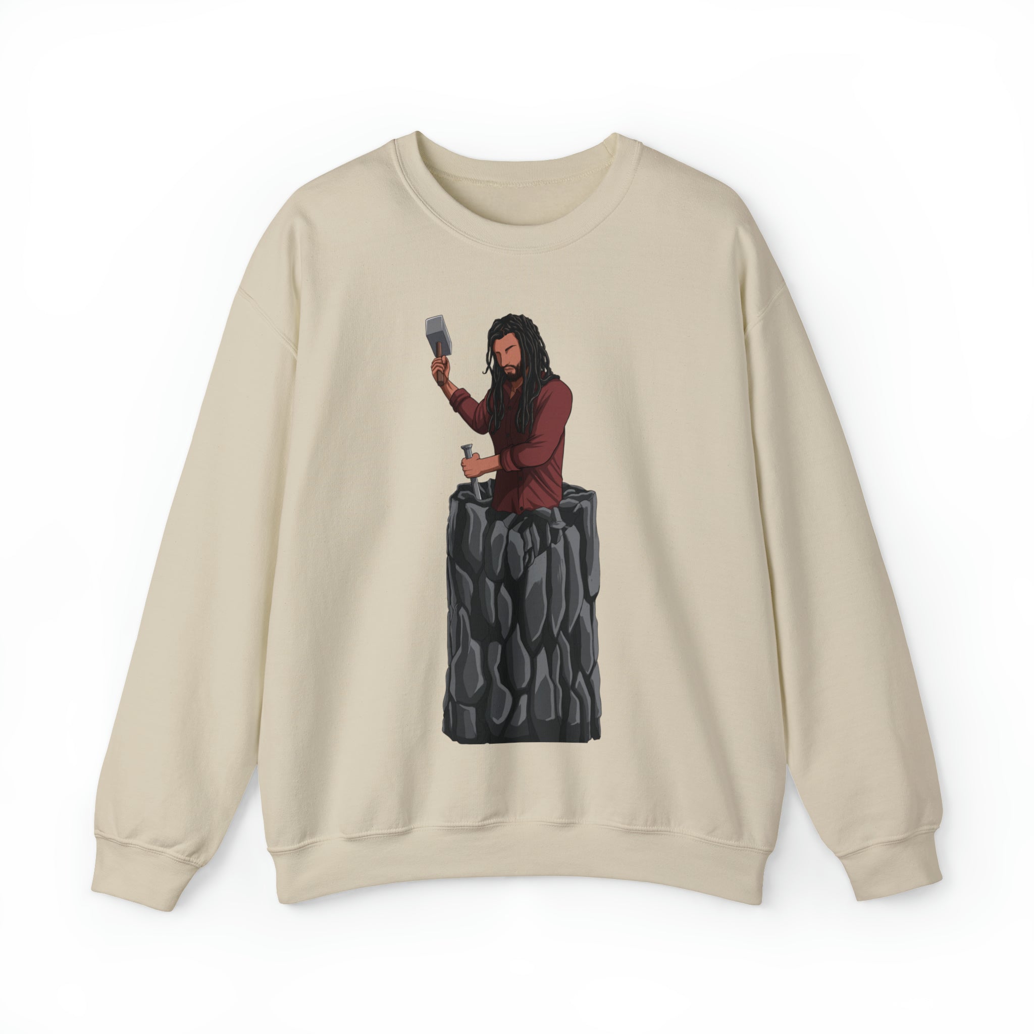 A person working hard to better his/herself - Self-Made Sweatshirt Heavy Blend™ Crewneck - Man #2 - Breakthrough Collection
