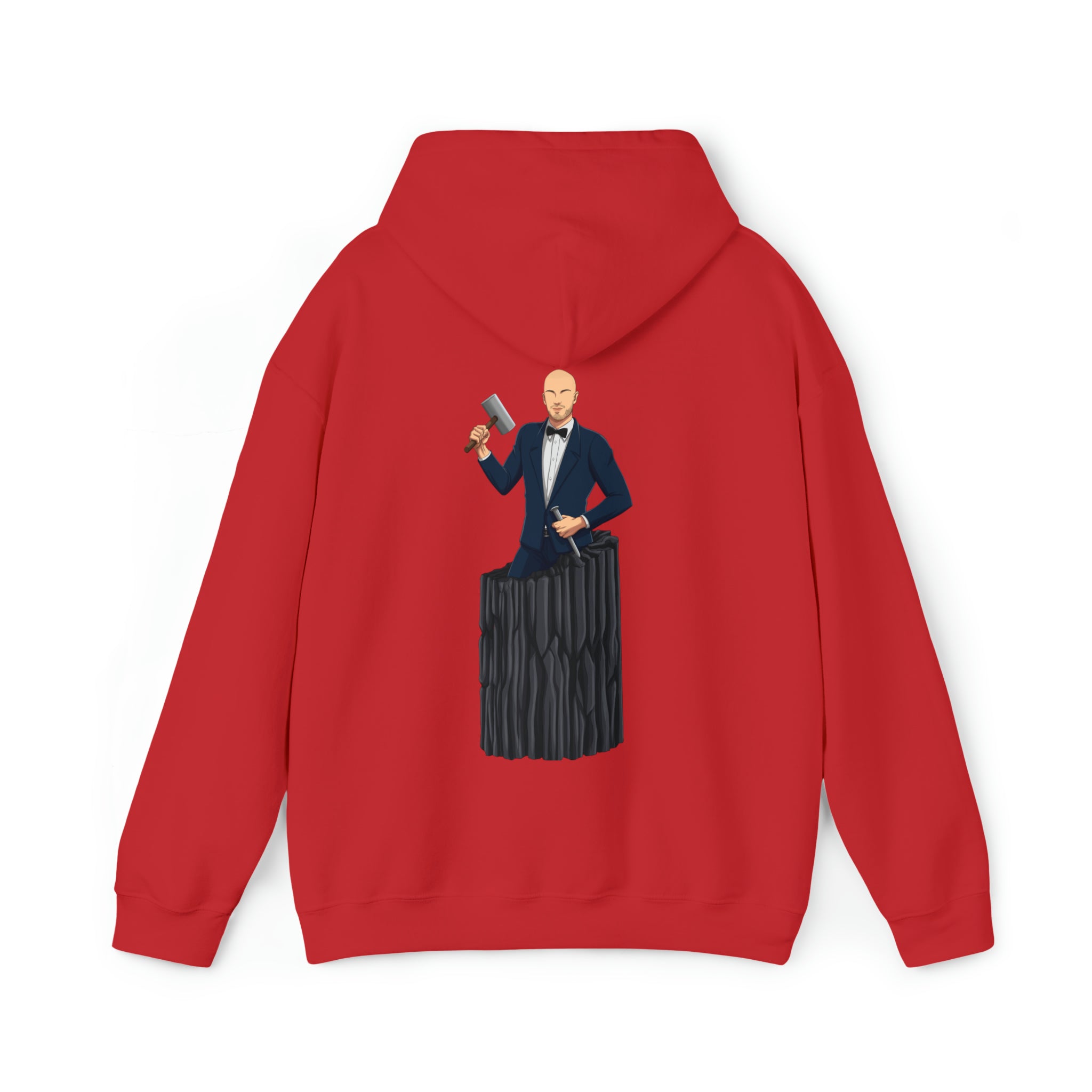 A person working hard to better his/herself - Heavy Blend™ Self-Made Hoodie - Man #16