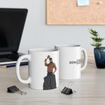 A person working hard to better his/herself - Ceramic Mug 11oz - Self-Made Man #9 - Breakthrough Collection
