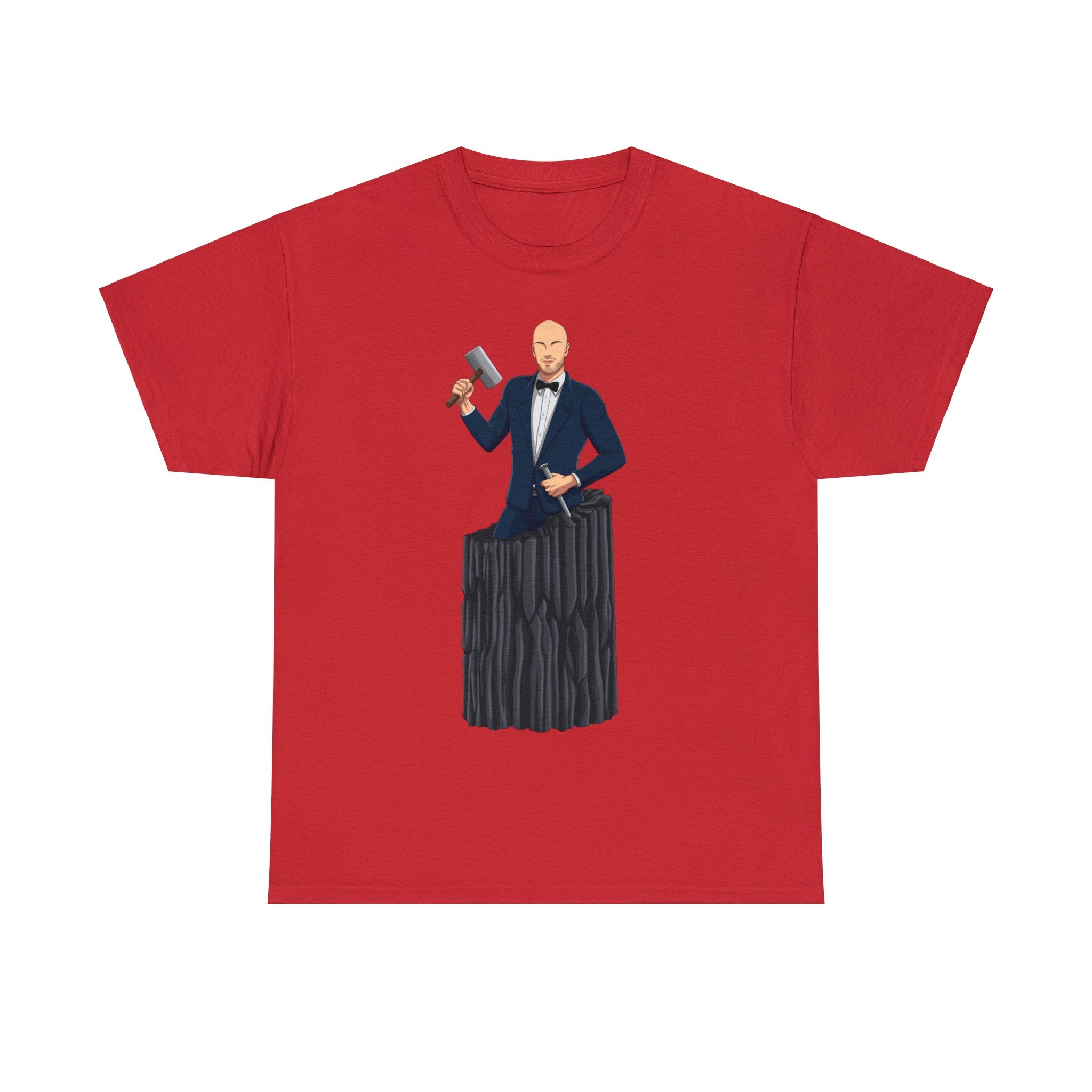 A person working hard to better his/herself - Heavy Cotton Self-Made T-shirt - Man #16