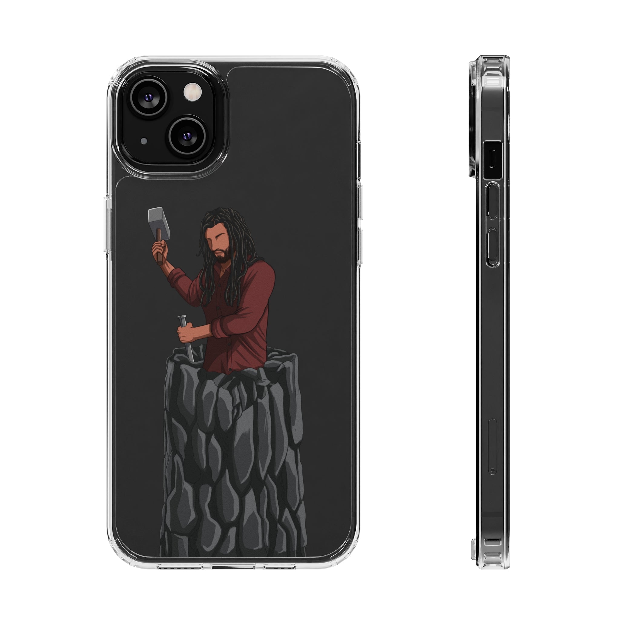 A person working hard to better his/herself - Clear Case - Self-Made Man #2 - Breakthrough Collection