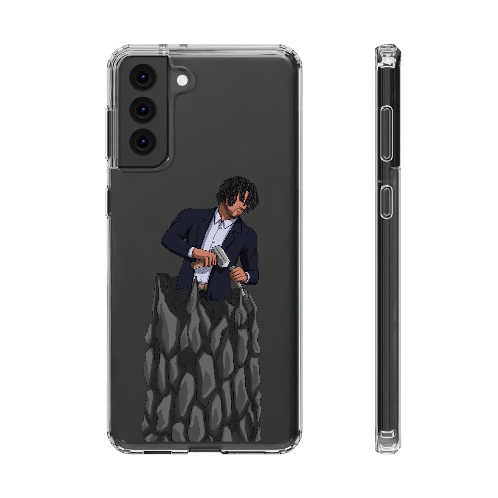A person working hard to better his/herself - Clear Case - Self-Made Man #4 - Breakthrough Collection