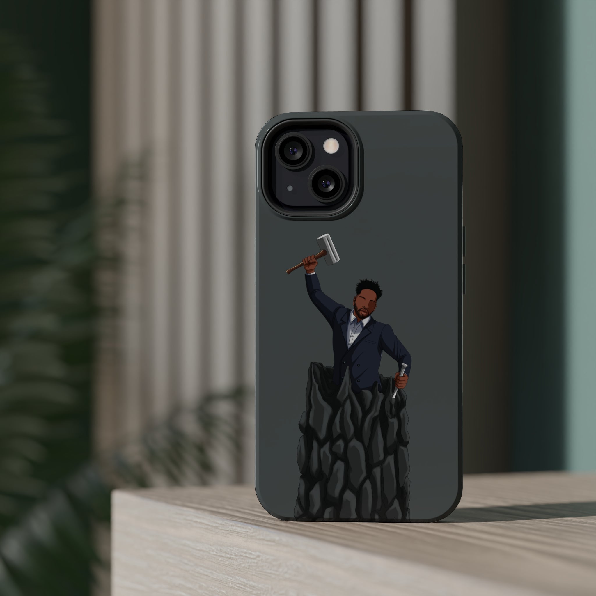 A person working hard to better his/herself - MagSafe Tough Case - Self-Made Man #1 - Breakthrough Collection