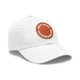 A person working hard to better his/herself - Self-Made Entrepreneur Hat with Leather Patch (Round) - Breakthrough Collection