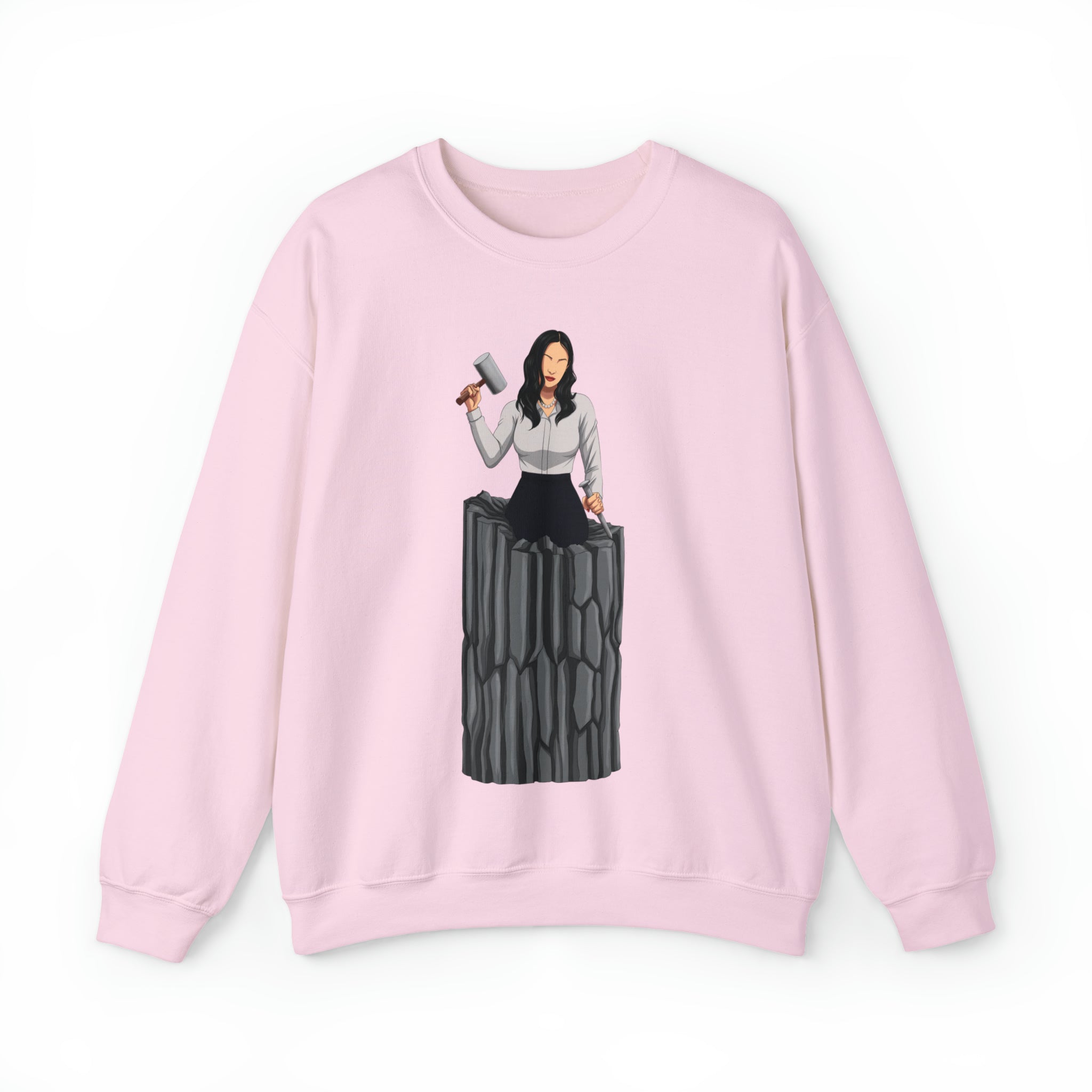 A person working hard to better his/herself - Self-Made Sweatshirt Heavy Blend™ Crewneck - Woman #14