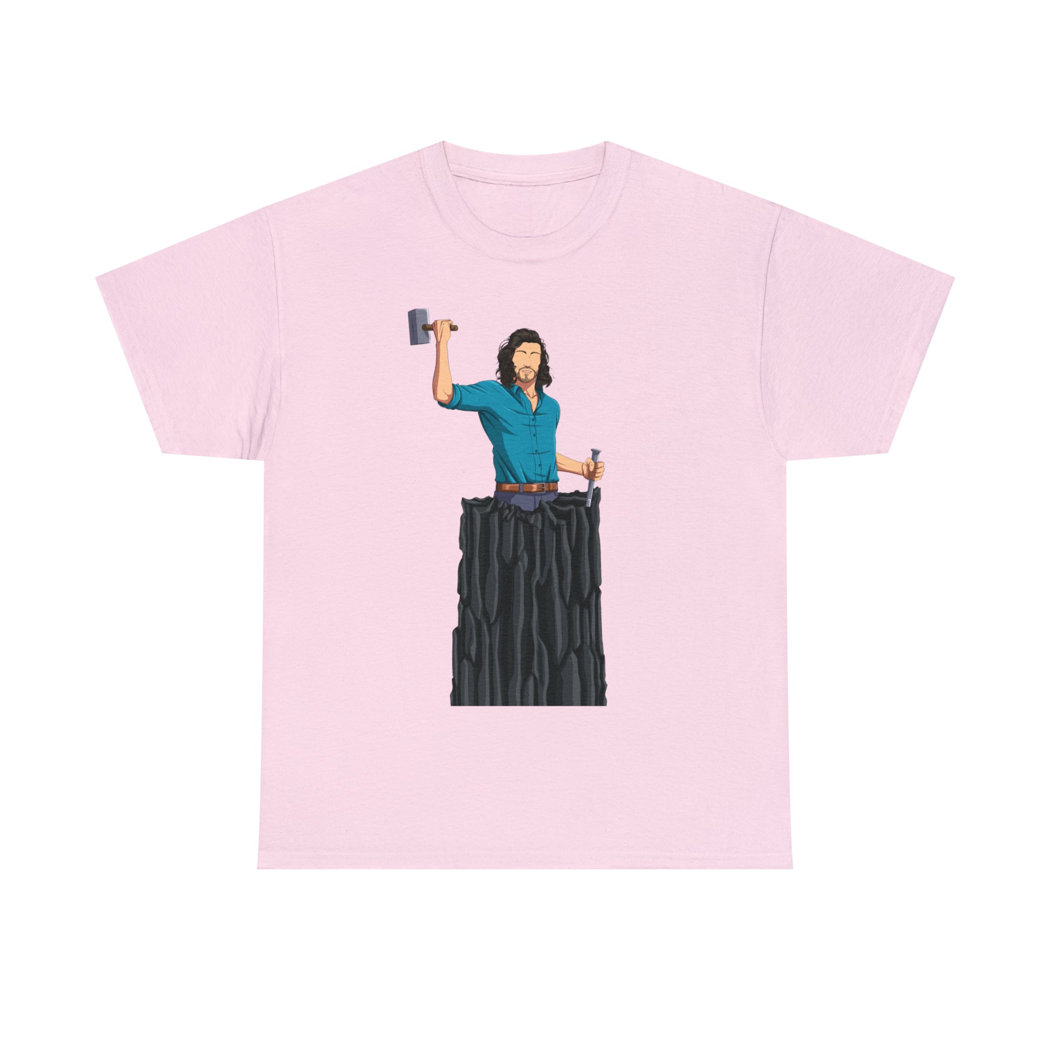 A person working hard to better his/herself - Heavy Cotton Self-Made T-shirt - Self-Made Man #10 - Breakthrough Collection