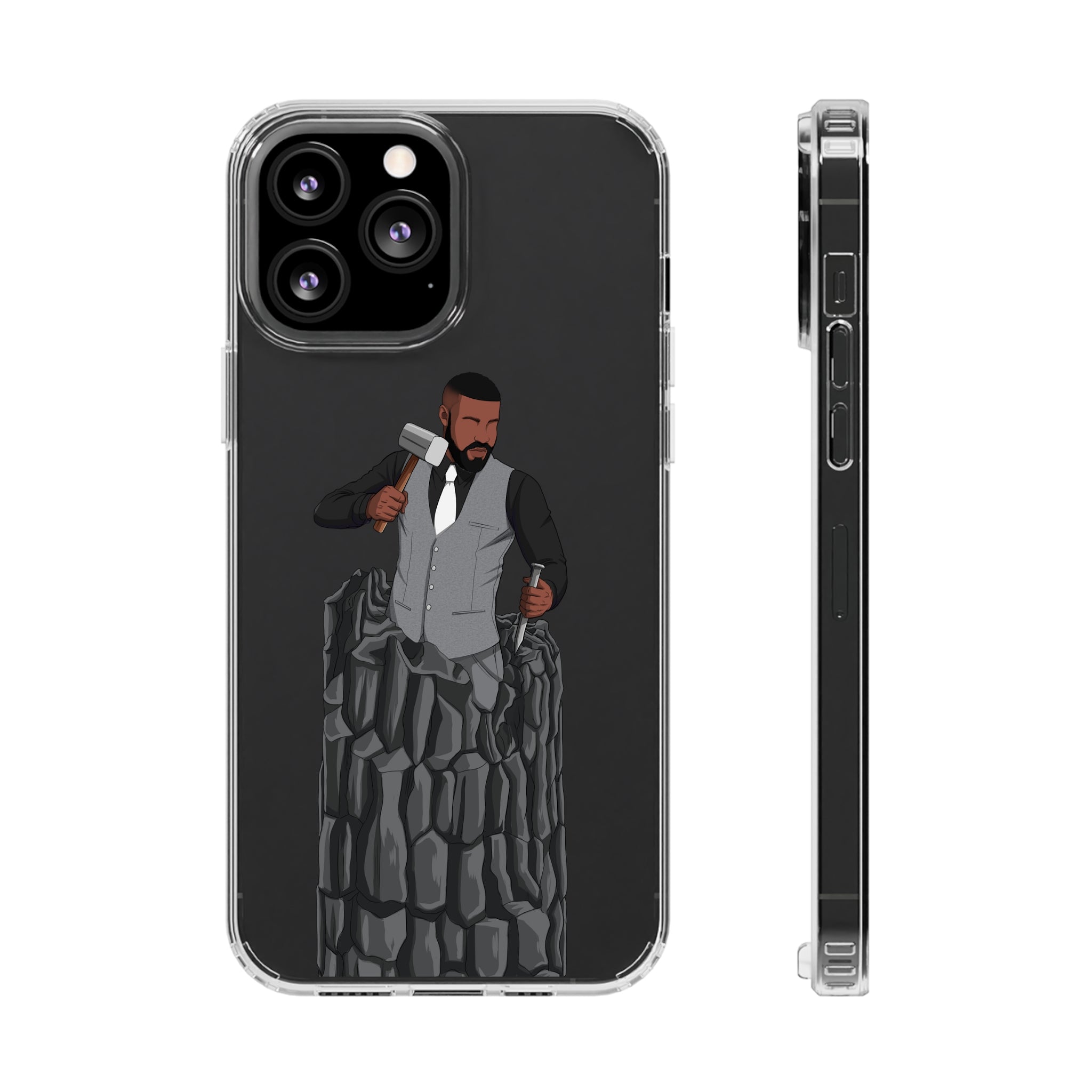 A person working hard to better his/herself - Clear Case - Self-Made Man #6 - Breakthrough Collection