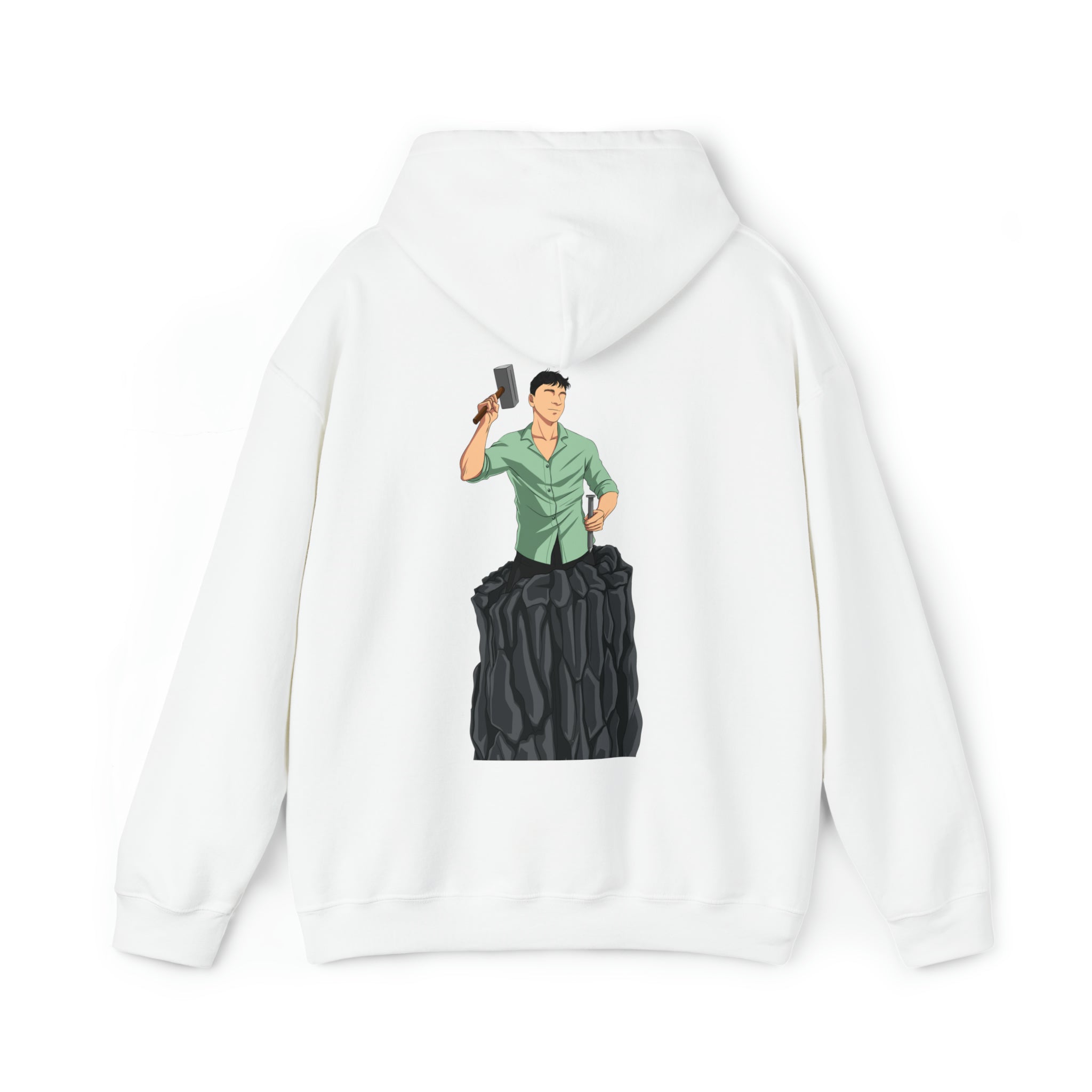 A person working hard to better his/herself - Heavy Blend™ Self-Made Hoodie - Man #15