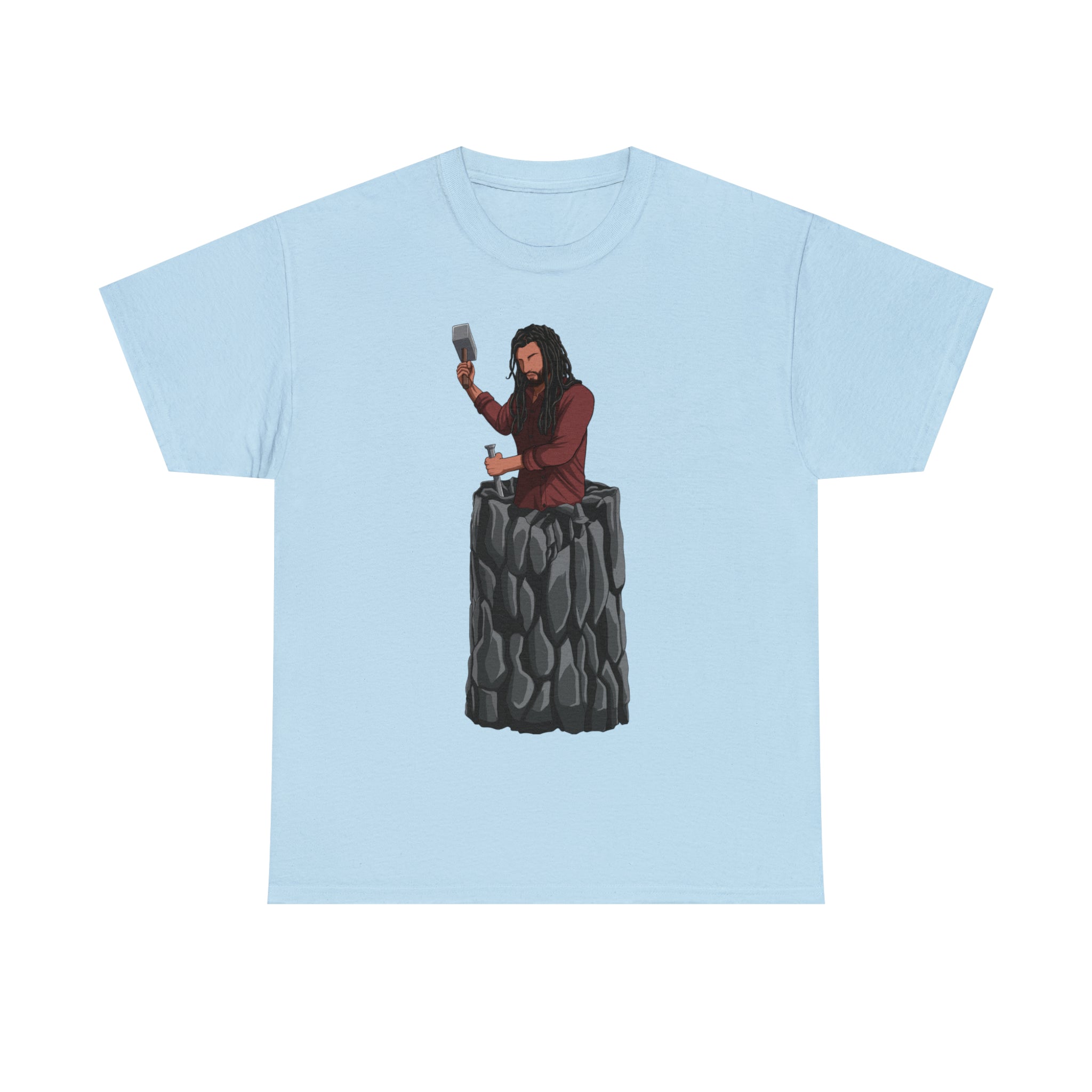 A person working hard to better his/herself - Heavy Cotton Self-Made T-shirt - Self-Made Man #2 - Breakthrough Collection