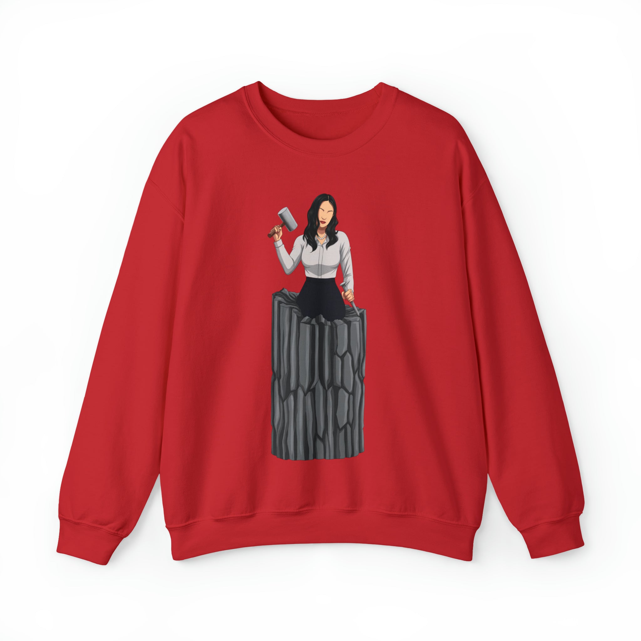 A person working hard to better his/herself - Self-Made Sweatshirt Heavy Blend™ Crewneck - Woman #14