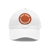 A person working hard to better his/herself - Self-Made Entrepreneur Hat with Leather Patch (Round) - Breakthrough Collection