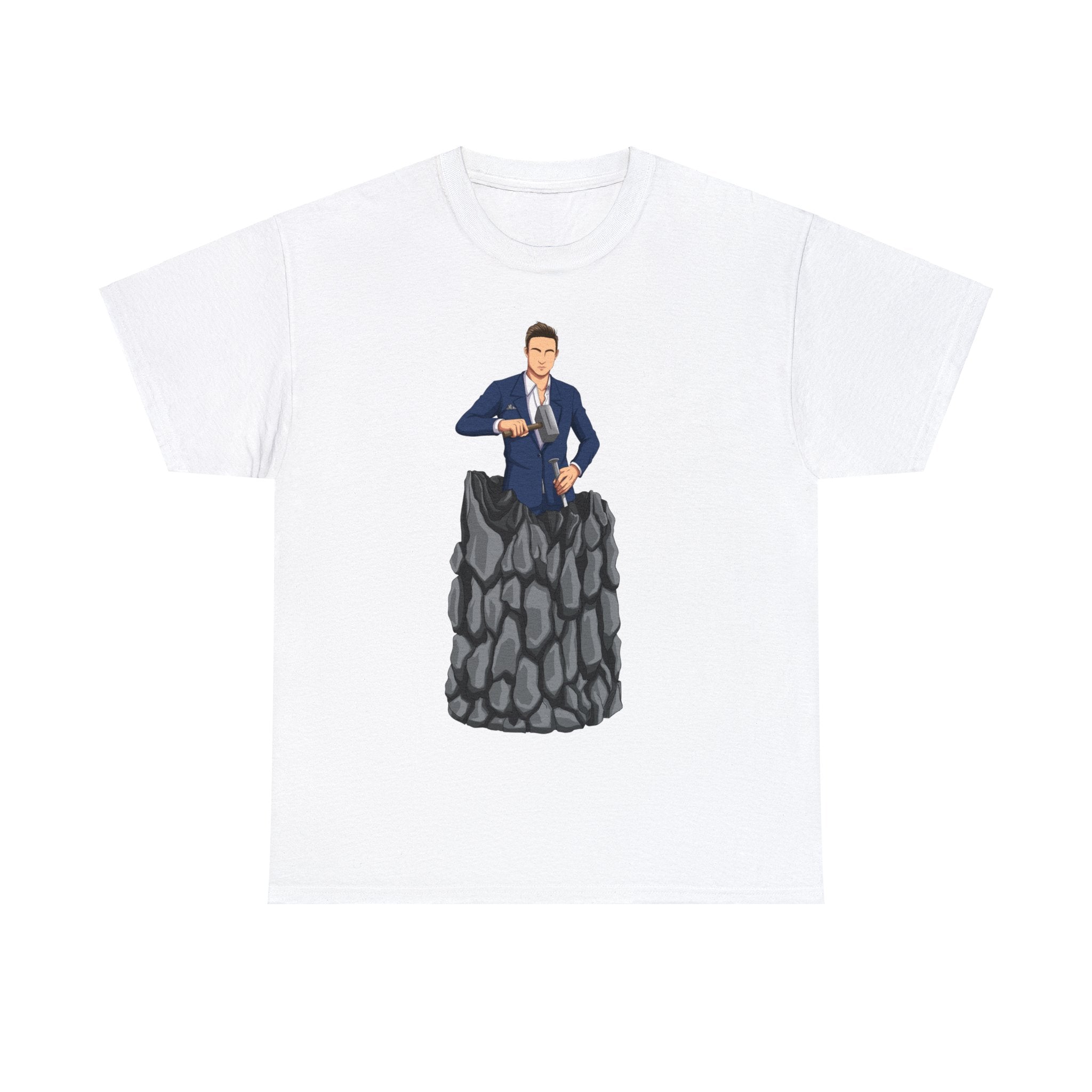 A person working hard to better his/herself - Heavy Cotton Self-Made T-shirt - Man #5