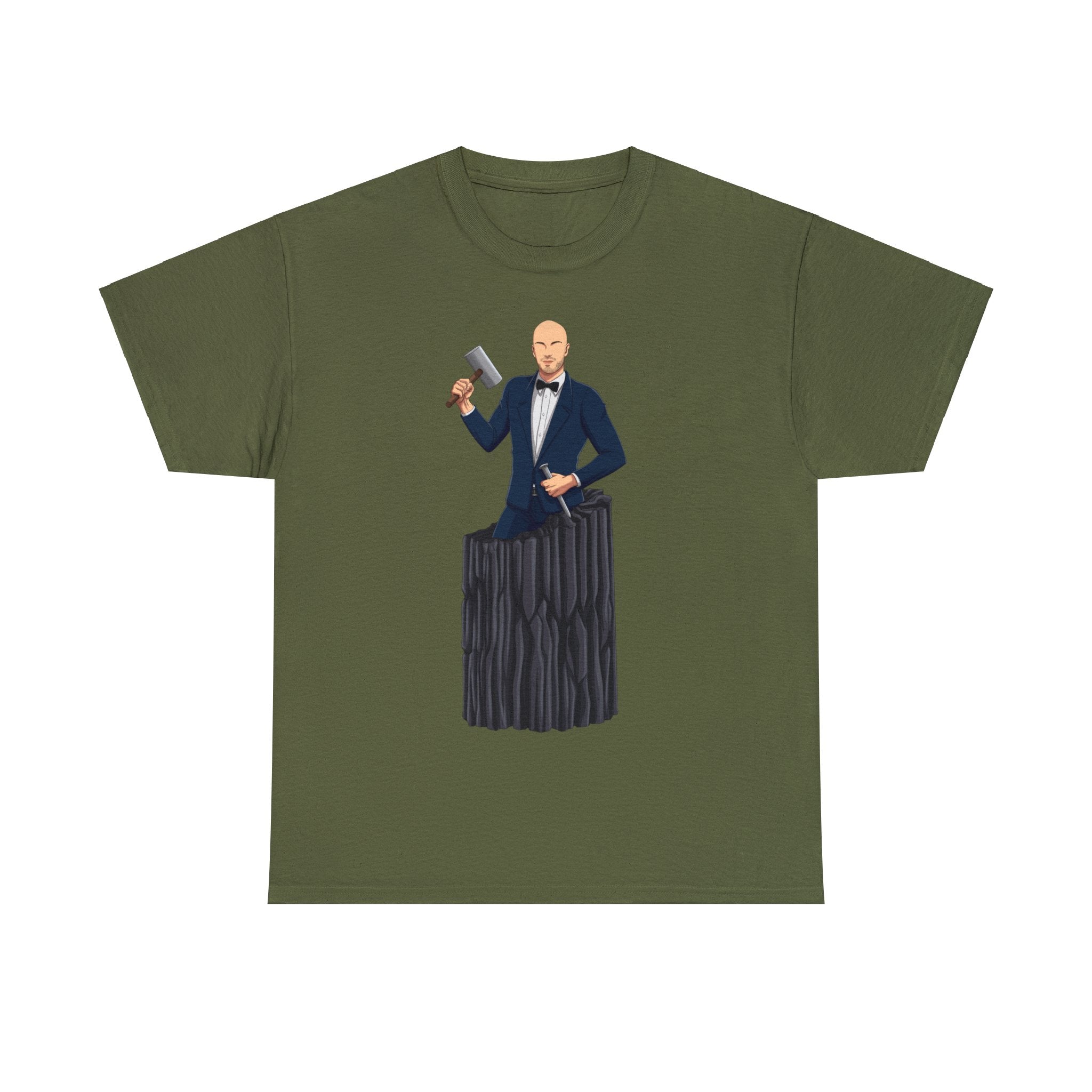 A person working hard to better his/herself - Heavy Cotton Self-Made T-shirt - Man #16