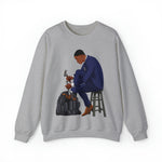 A person working hard to better his/herself - Self-Made Sweatshirt Heavy Blend™ Crewneck - Man #11 - Breakthrough Collection