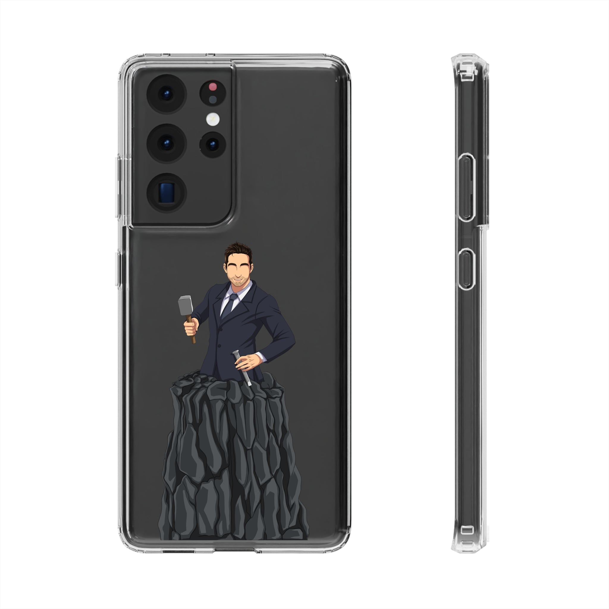 A person working hard to better his/herself - Clear Case - Self-Made Man #3 - Breakthrough Collection