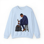 A person working hard to better his/herself - Self-Made Sweatshirt Heavy Blend™ Crewneck - Man #11 - Breakthrough Collection