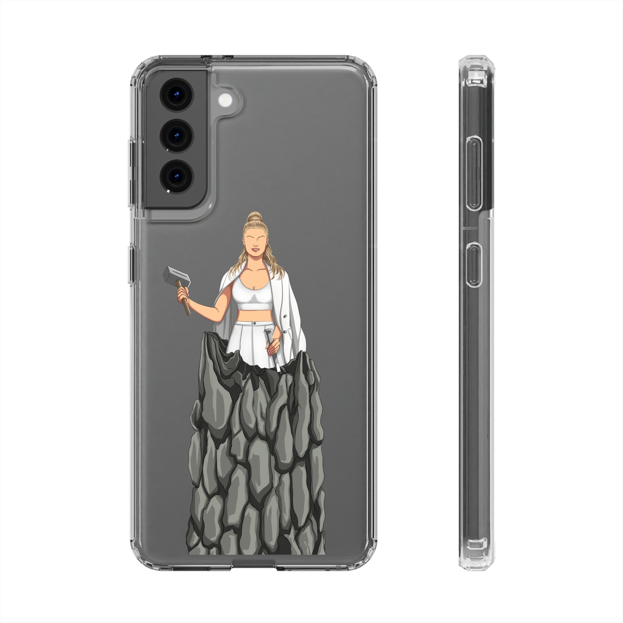 A person working hard to better his/herself - Clear Case - Self-Made Woman #11 - Breakthrough Collection