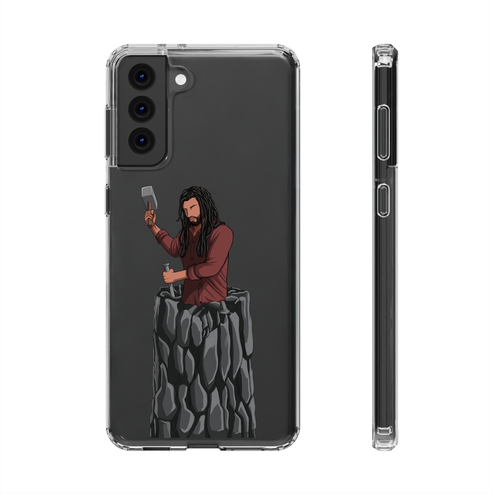 A person working hard to better his/herself - Clear Case - Self-Made Man #2 - Breakthrough Collection