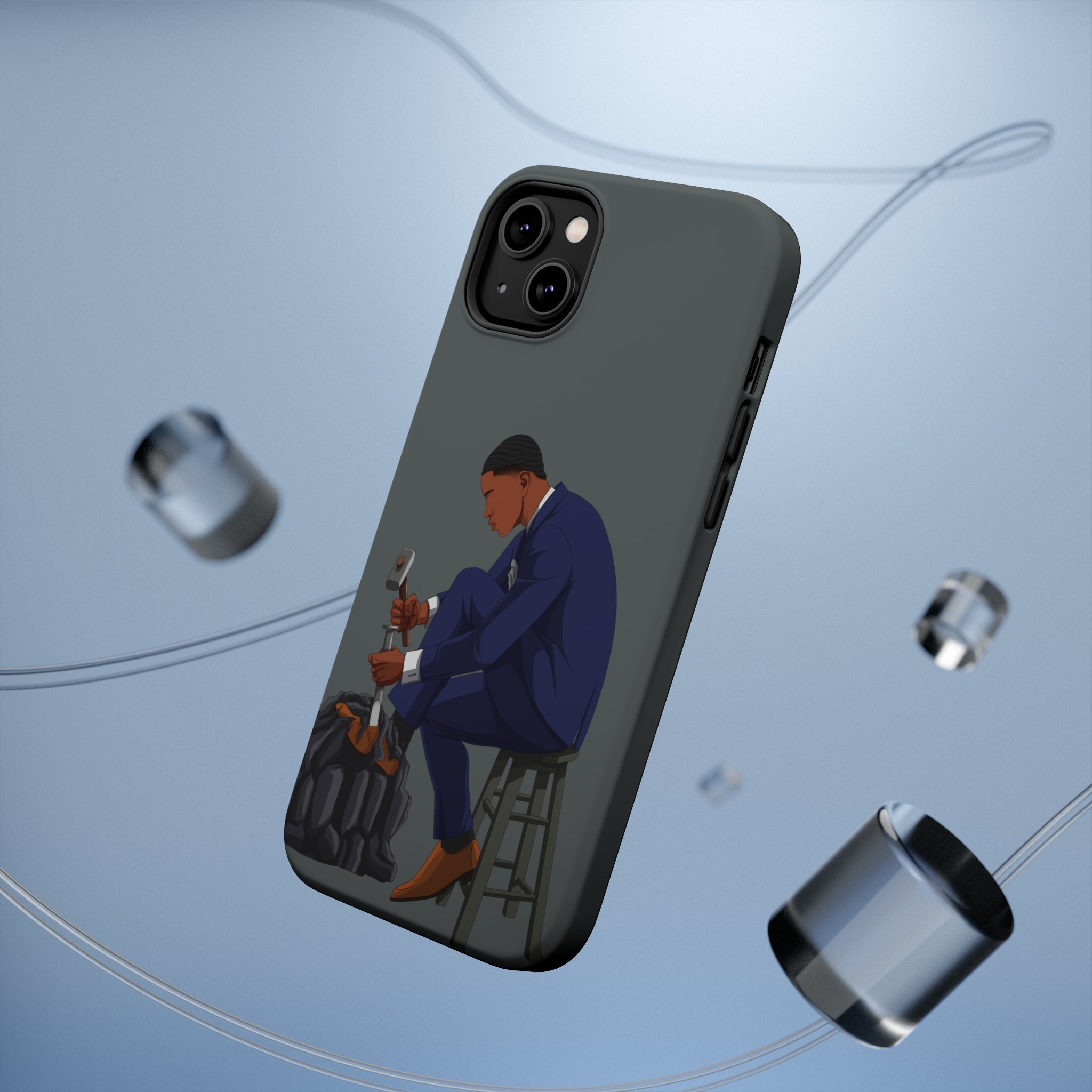 A person working hard to better his/herself - MagSafe Tough Case - Self-Made Man #11 - Breakthrough Collection