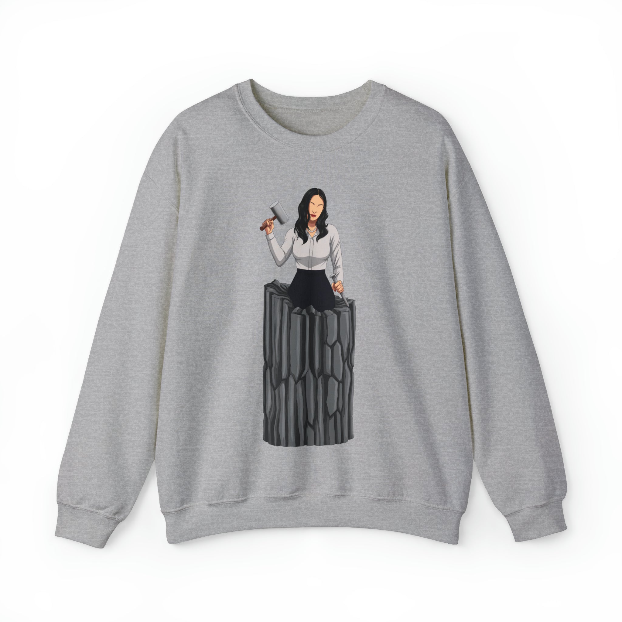 A person working hard to better his/herself - Self-Made Sweatshirt Heavy Blend™ Crewneck - Woman #14