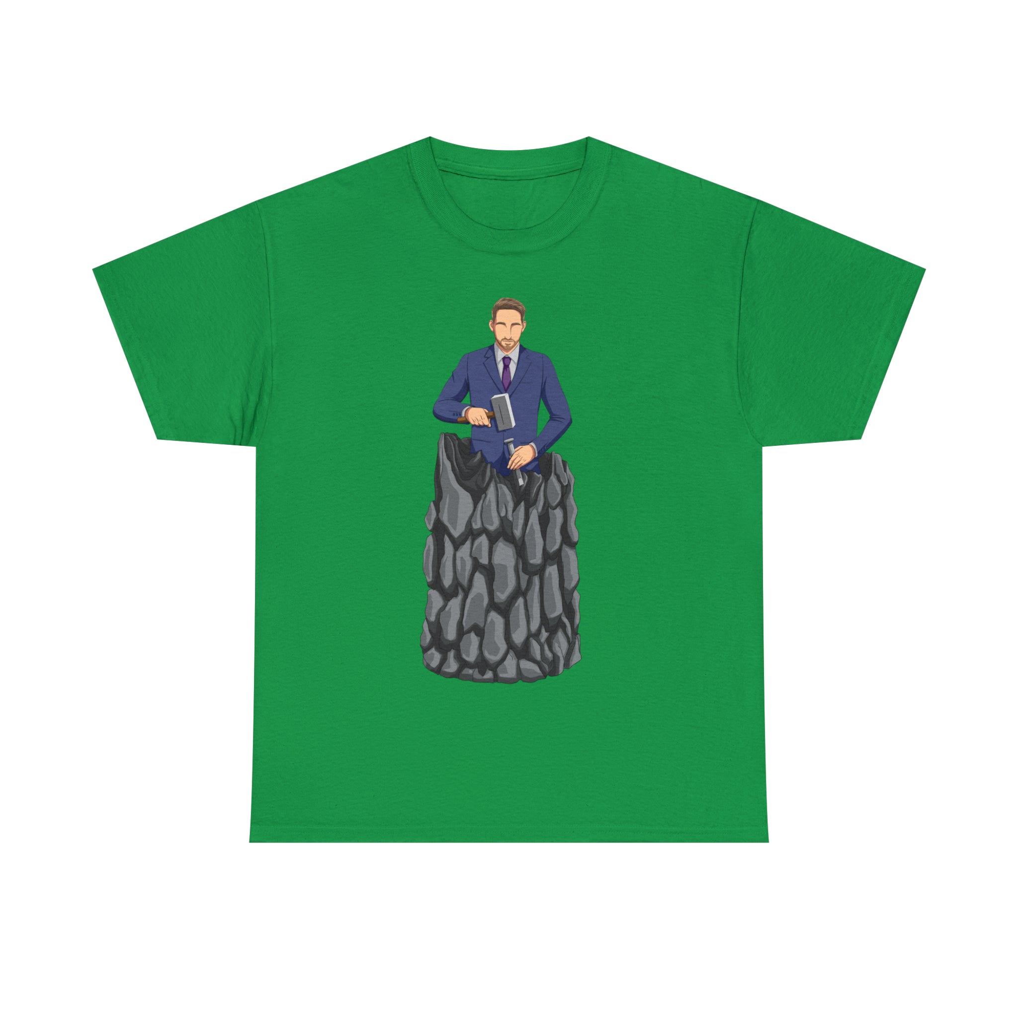 A person working hard to better his/herself - Heavy Cotton Self-Made T-shirt - Self-Made Man #8 - Breakthrough Collection