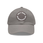 A person working hard to better his/herself - Self-Made Entrepreneur Hat with Leather Patch (Round) - Breakthrough Collection