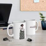 A person working hard to better his/herself - Ceramic Mug 11oz - Self-Made Woman #12 - Breakthrough Collection