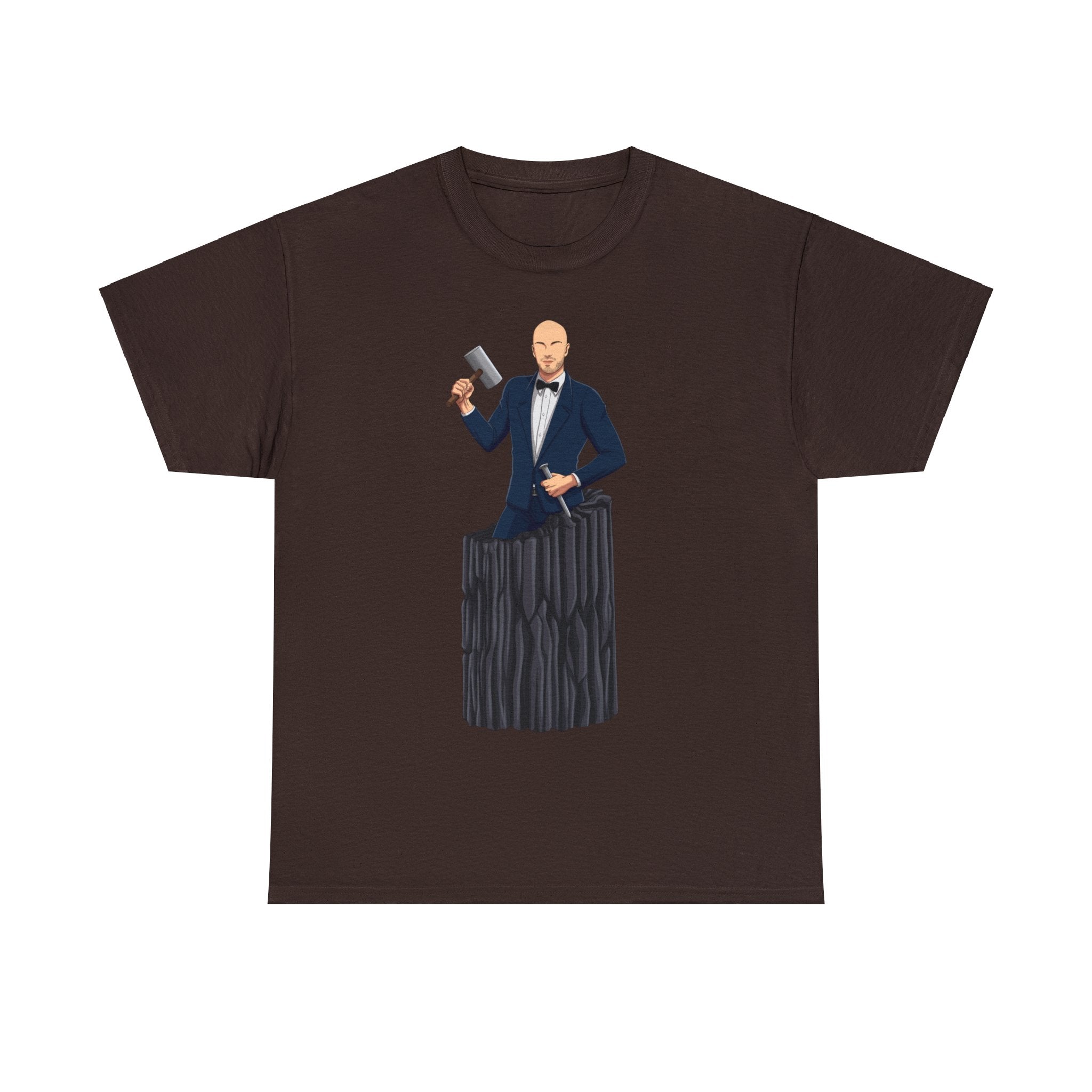 A person working hard to better his/herself - Heavy Cotton Self-Made T-shirt - Man #16