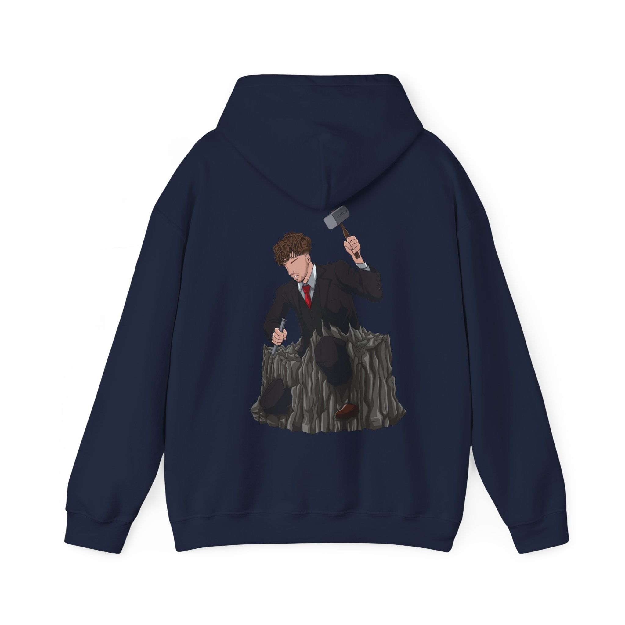 A person working hard to better his/herself - Heavy Blend™ Hoodie - Man #17 - Breakthrough Collection