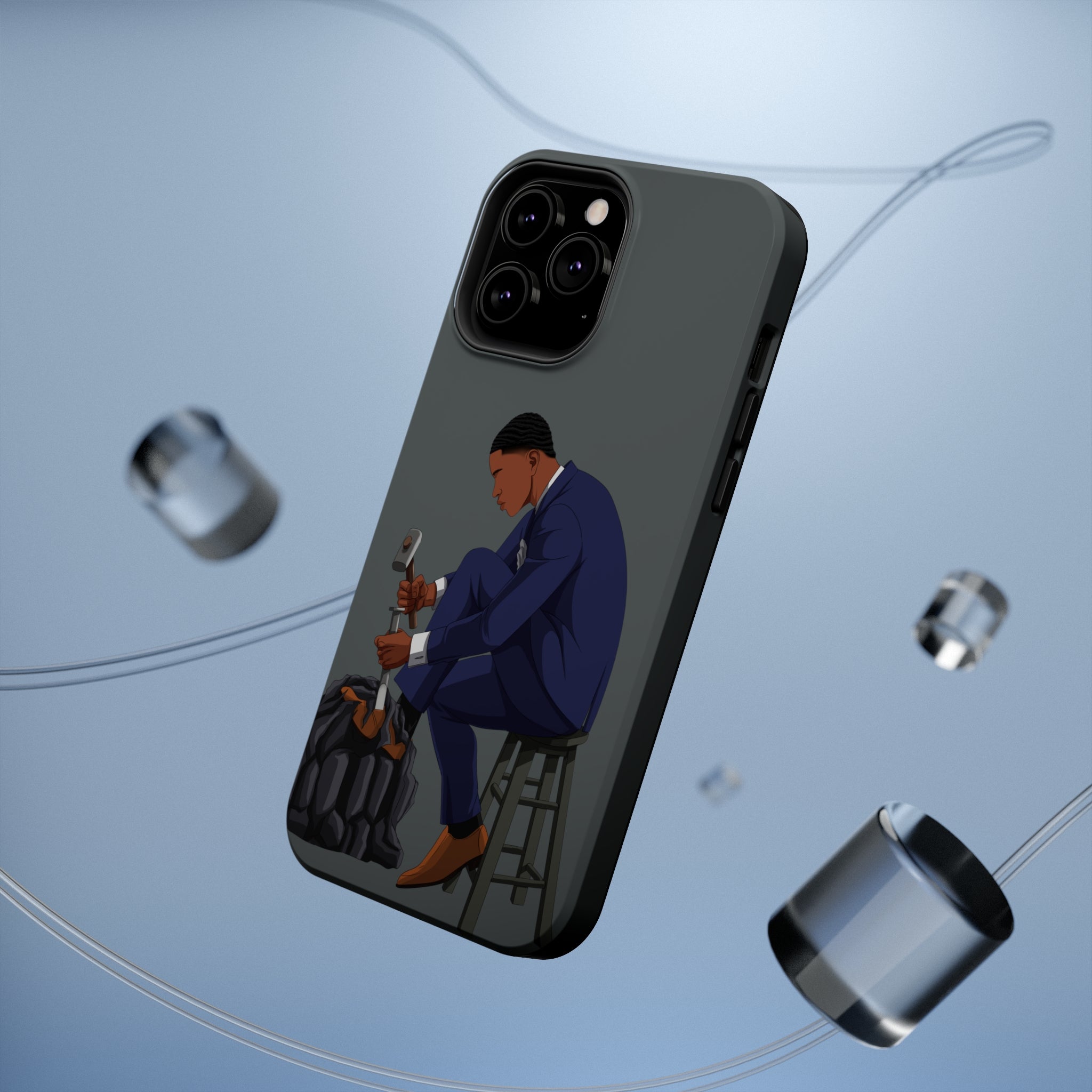 A person working hard to better his/herself - MagSafe Tough Case - Self-Made Man #11 - Breakthrough Collection
