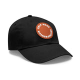 A person working hard to better his/herself - Self-Made Entrepreneur Hat with Leather Patch (Round) - Breakthrough Collection