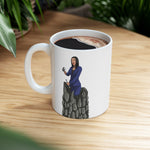 A person working hard to better his/herself - Ceramic Mug 11oz - Self-Made Woman #2 - Breakthrough Collection